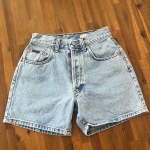 Calvin Klein Vintage 90s High Waist Jean shorts, Enzyme Wash, Size 1